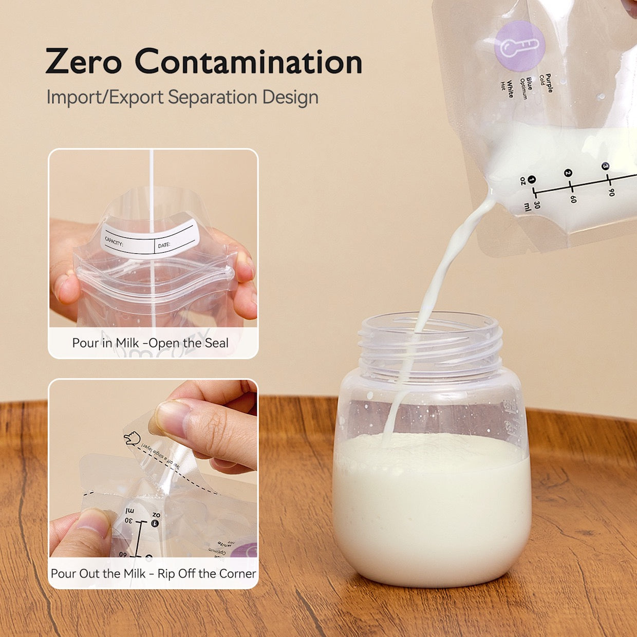 Momcozy - Breast Milk Storage Bags | 50pcs Momcozy - Breast Milk Storage Bags | 50pcs