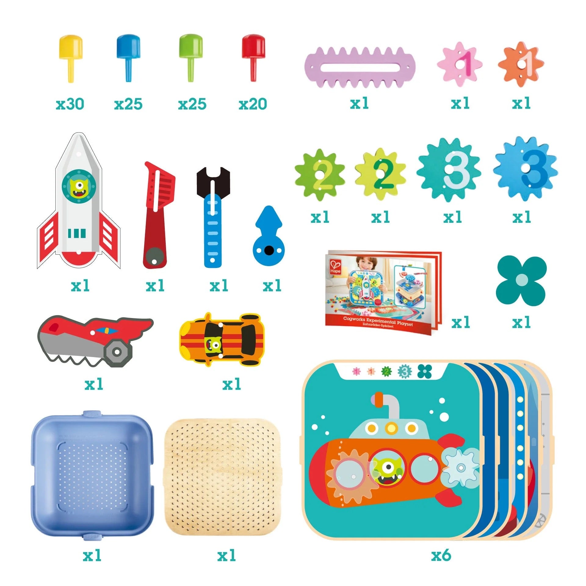 Hape - Cogworks Experimental Playset STEAM Toy Hape - Cogworks Experimental Playset STEAM Toy