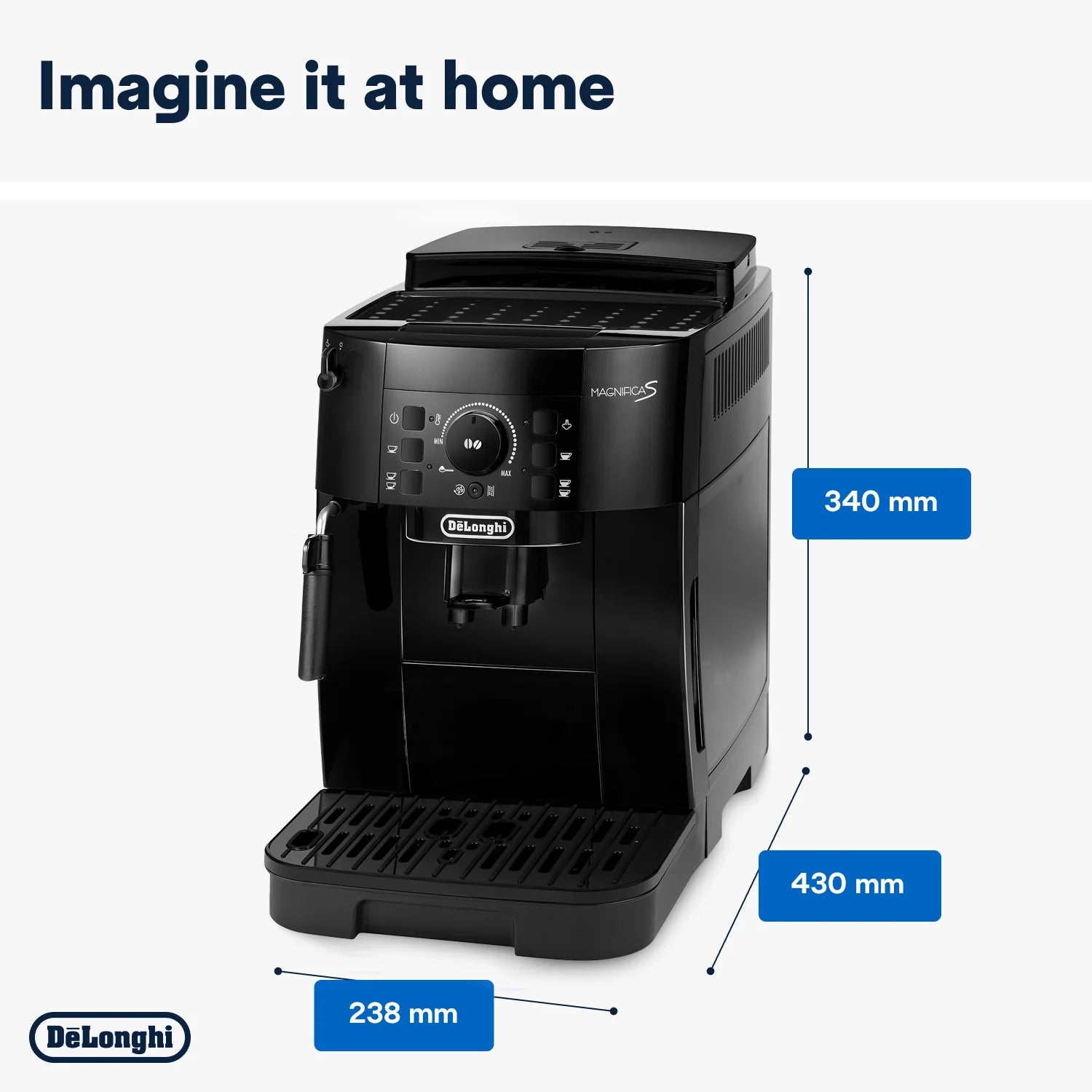 De'Longhi - Magnifica S Bean To Cup Coffee Machine | ECAM12.121.B De'Longhi - Magnifica S Bean To Cup Coffee Machine | ECAM12.121.B