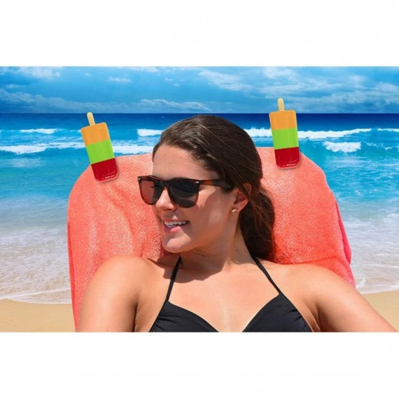 O2COOL - Beach Towel Boca Clips | Popsicle II