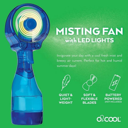 O2COOL - LED Misting Fan - Blue