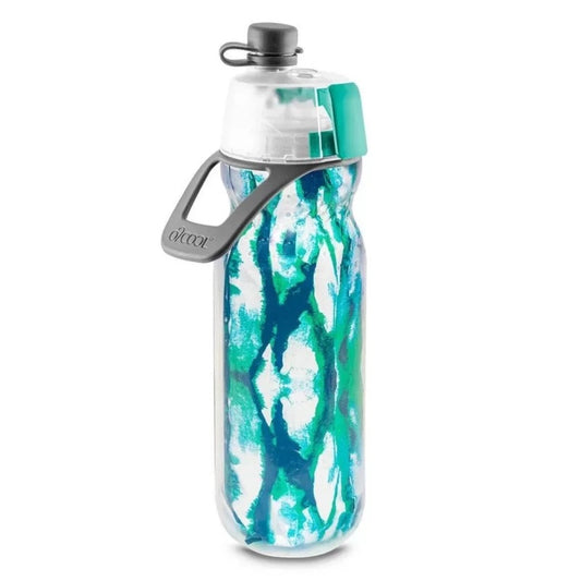 O2COOL - Mist N' Sip Insulated Bottle - 591ml - Watercolor Turquoise