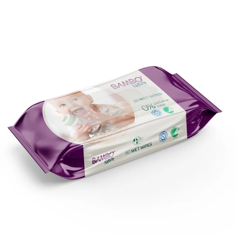 Bambo Nature Wet Wipes | Value Pack | 3x80 Wipes Bambo Nature Wet Wipes | Value Pack | 3x80 Wipes