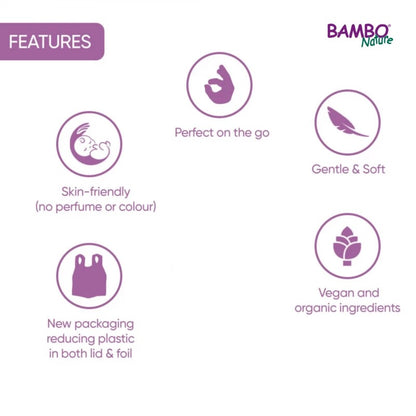 Bambo Nature Wet Wipes | 80 Wipes