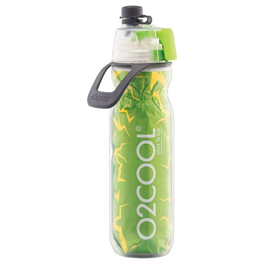O2COOL - Mist N' Sip Insulated Bottle - 591ml - Crackle Green
