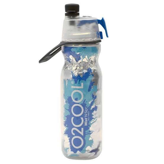 O2COOL - Mist N' Sip Insulated Bottle - 591ml - Splash Blue