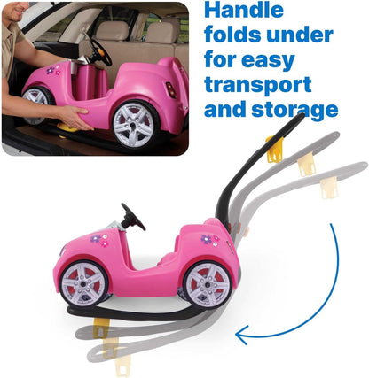 Step2 - Whisper Ride II Kids Push Car | Quick Fold Handle | Pink