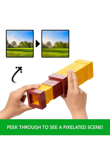 Minecraft - Pixel Spyglass Toy with Pixelating Viewing Lens