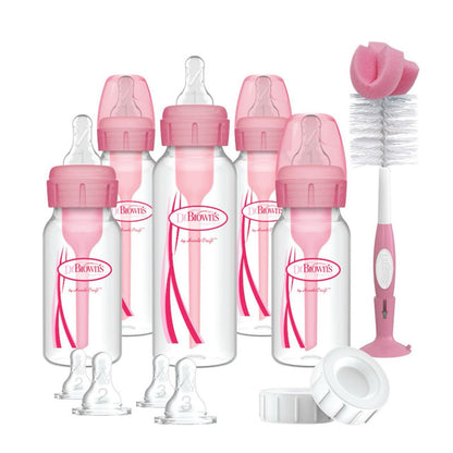 Dr. Brown's - Narrow Anti-Colic Options+ Baby Bottles Gift Set | Pink