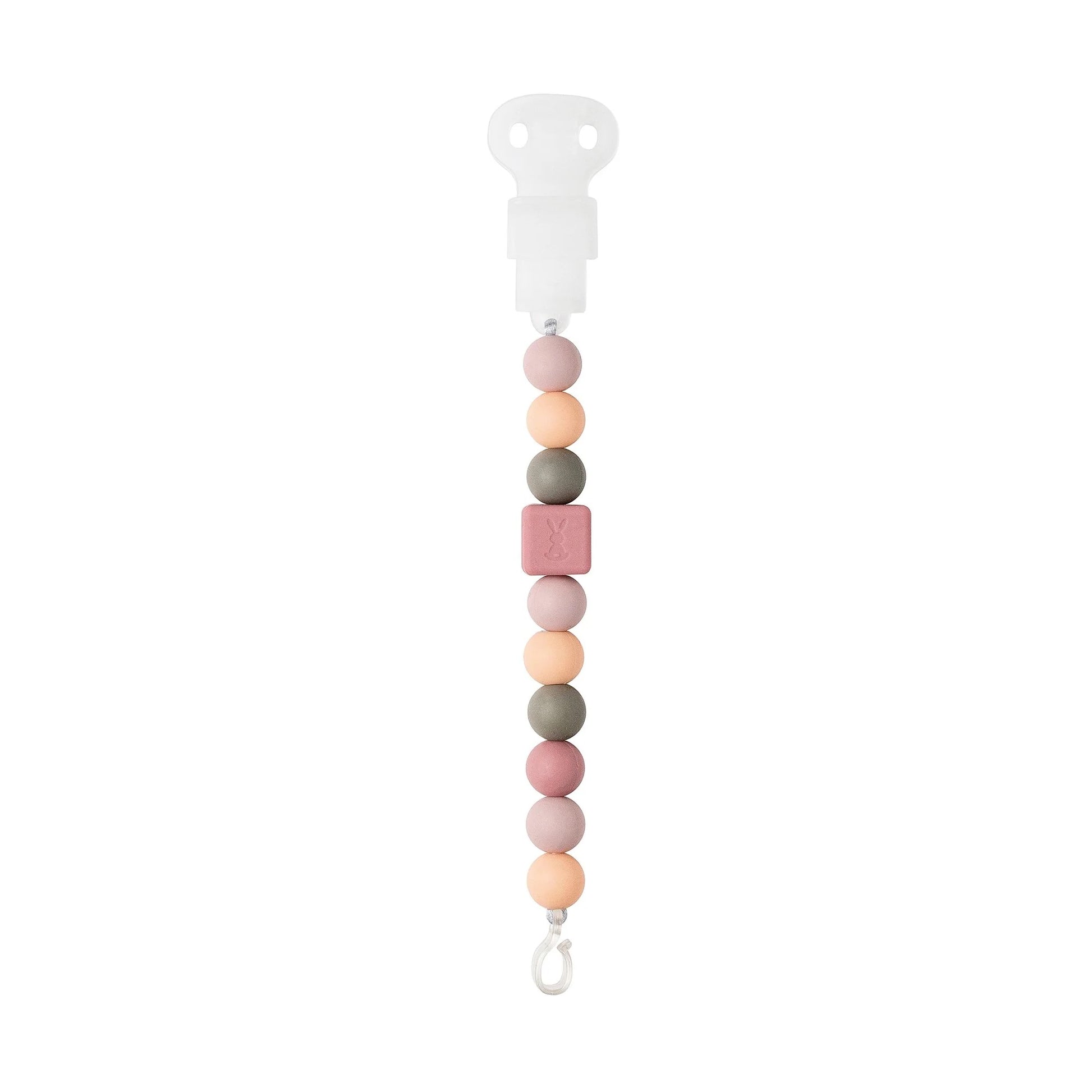 Nattou - Silicone Pacifier Clip | 25cm | Peach Nattou - Silicone Pacifier Clip | 25cm | Peach