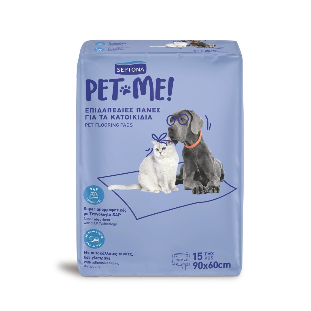 Septona Pet Me | Training Mat Under Pads | 90x60cm | 15pcs Septona Pet Me | Training Mat Under Pads | 90x60cm | 15pcs