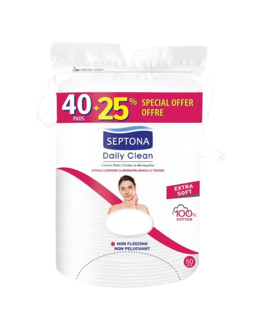 SEPTONA Lady Oval double-faced cotton pads 40+25 pcs