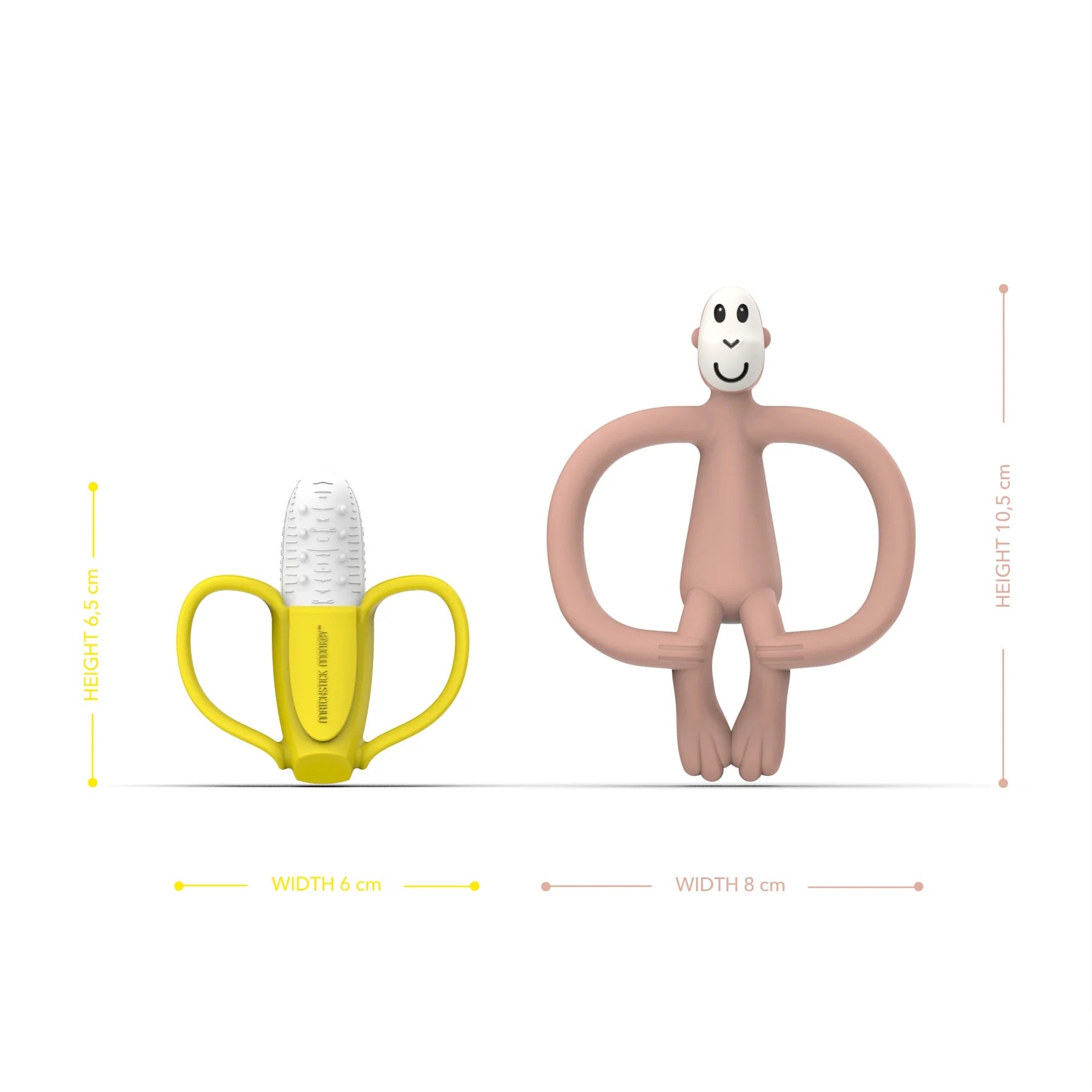 Matchstick Monkey - Monkey Teether & Banana Gift Set | Dusty Pink Matchstick Monkey - Monkey Teether & Banana Gift Set | Dusty Pink