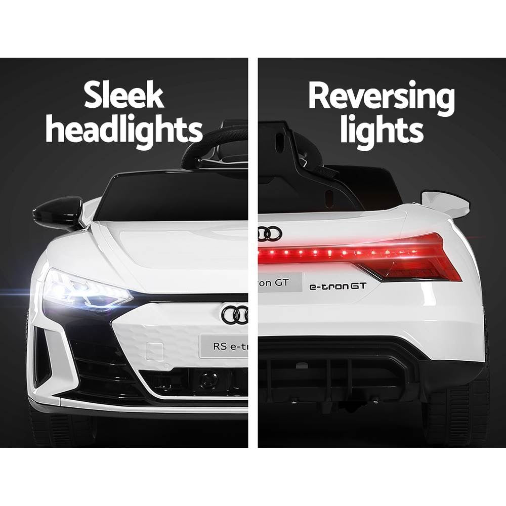 Audi - RS e-tron GT Licensed R/C Ride on Car | White Audi - RS e-tron GT Licensed R/C Ride on Car | White