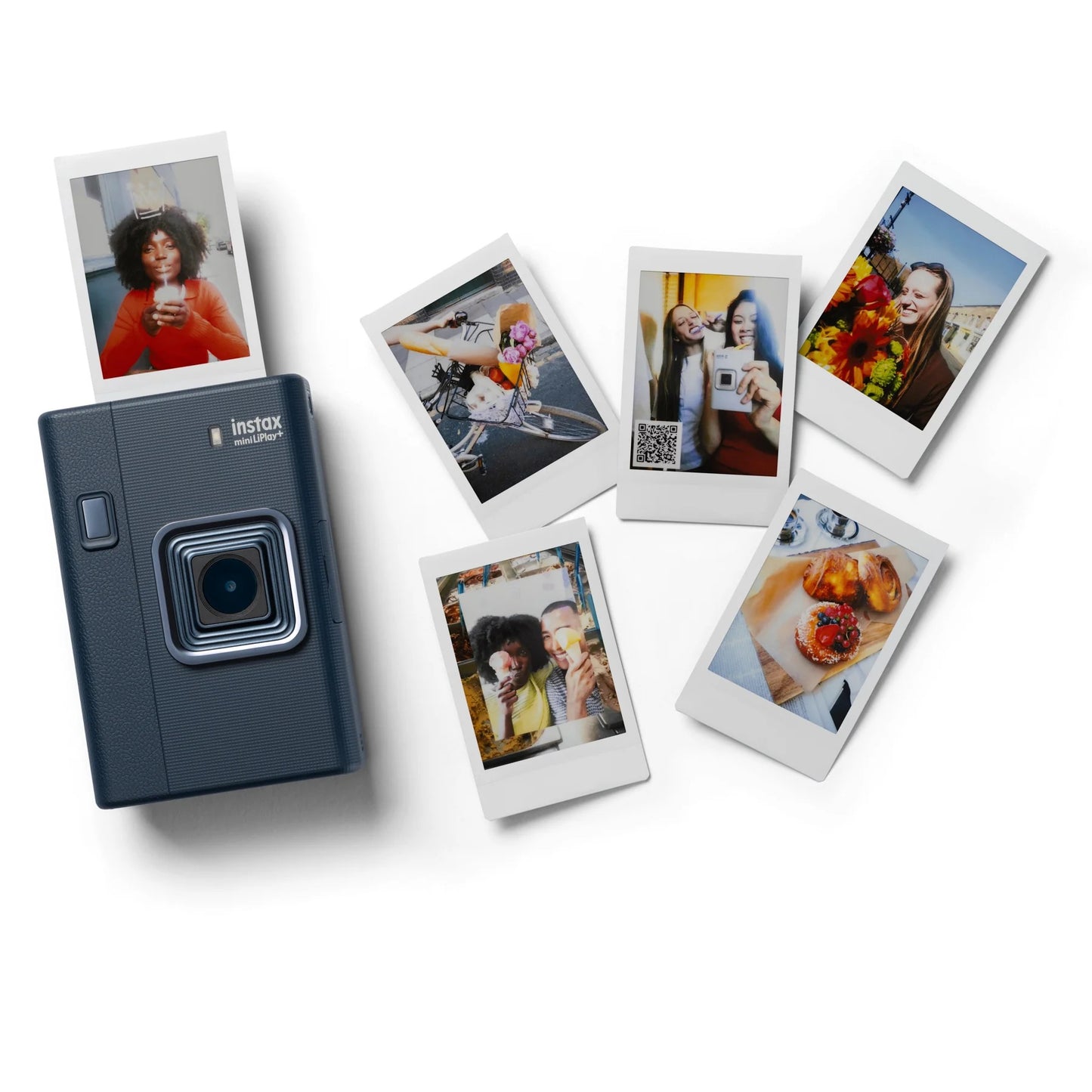 Fujifilm - Instax Mini LiPlay Plus Hybrid Instant Camera | Midnight Blue
