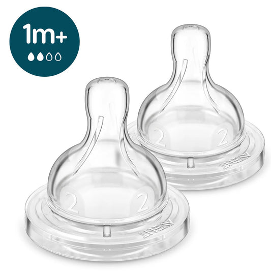 Philips Avent Airflex Anti-Colic Teats Flow 2 1m+ 2-Pack — BambiniJO Jordan