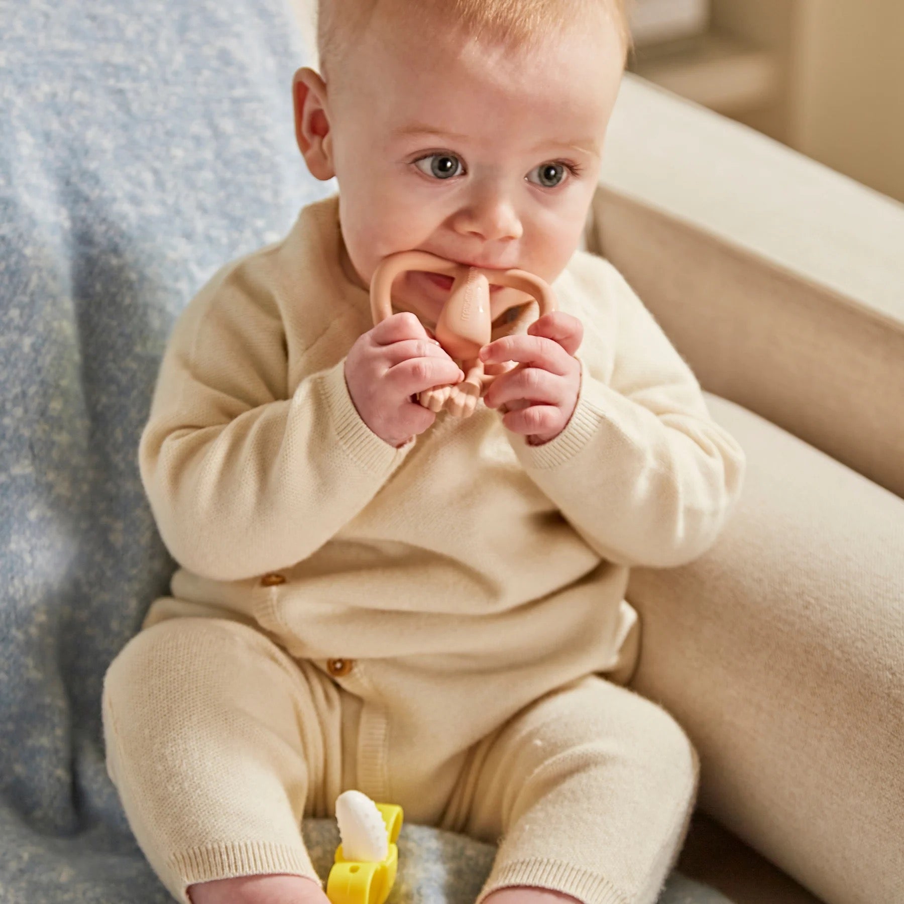 Matchstick Monkey - Monkey Teether & Banana Gift Set | Dusty Pink Matchstick Monkey - Monkey Teether & Banana Gift Set | Dusty Pink