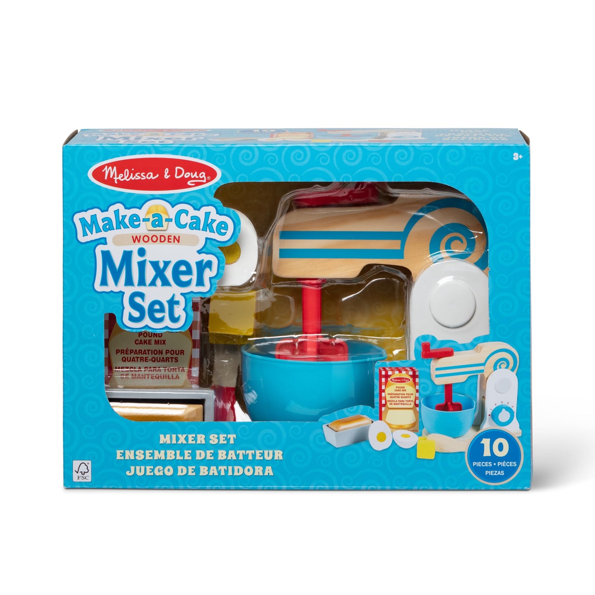 Melissa & Doug - WOODEN MAKE-A-CAKE MIXER SET Melissa & Doug - WOODEN MAKE-A-CAKE MIXER SET