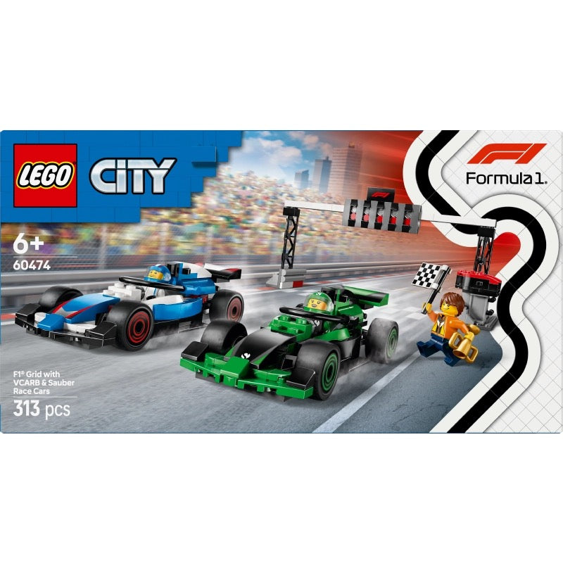 Lego - F1® Grid with VCARB & Sauber Race Cars | 313 Pcs | 6Y+