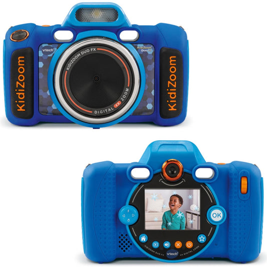 كاميرا Vtech - Kidizoom Duo FX التفاعلية للأطفال بعدستين | أزرق | 3 سنوات فأكثر