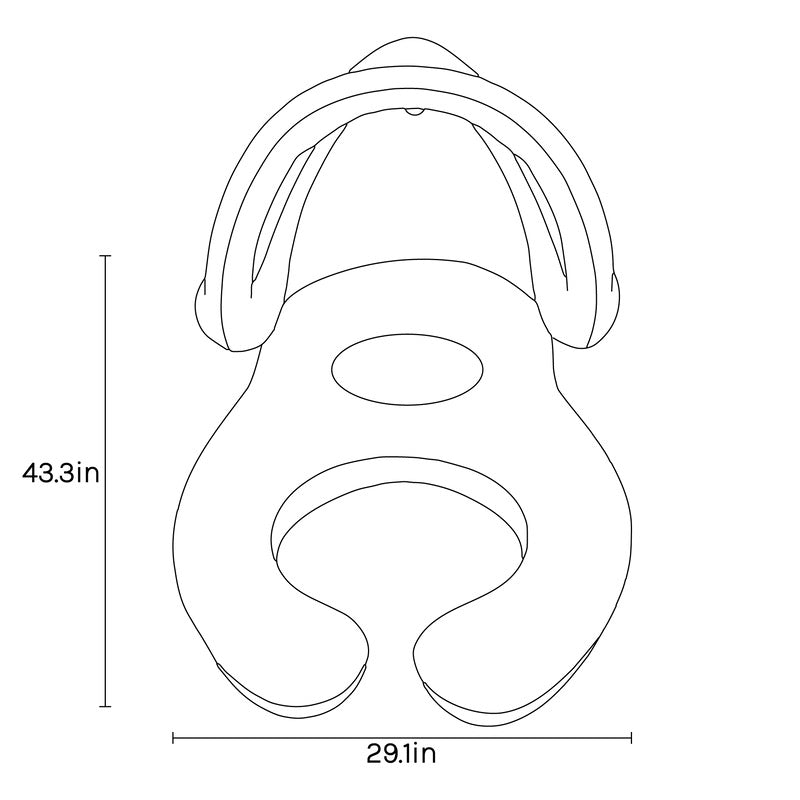 SUNNYLiFE - Float Together Baby Seat with Removable Canopy | Duck Sage Stripe