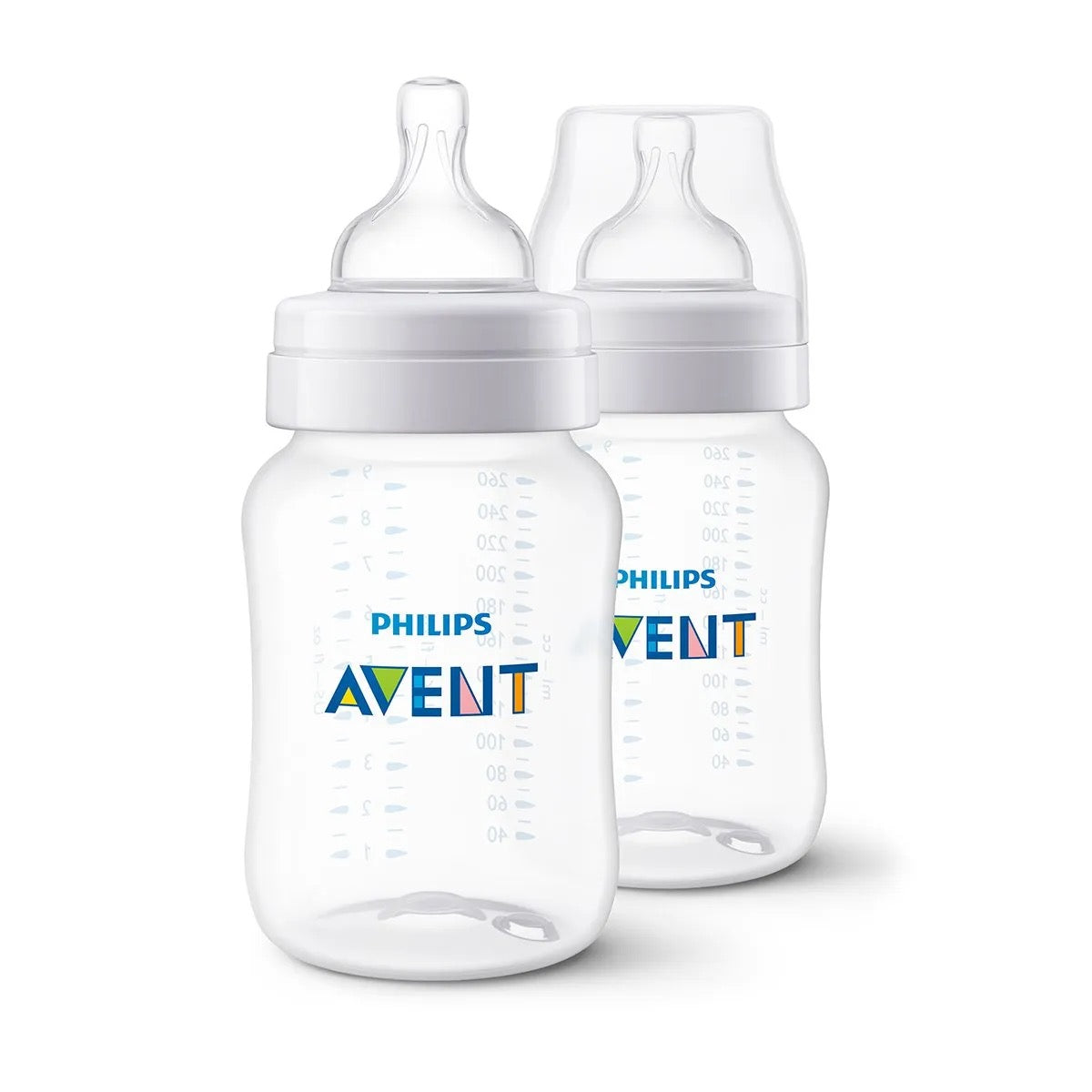 Philips Avent - Anti-Colic Baby Bottle White 260ml | Pack of 2 | 1m+
