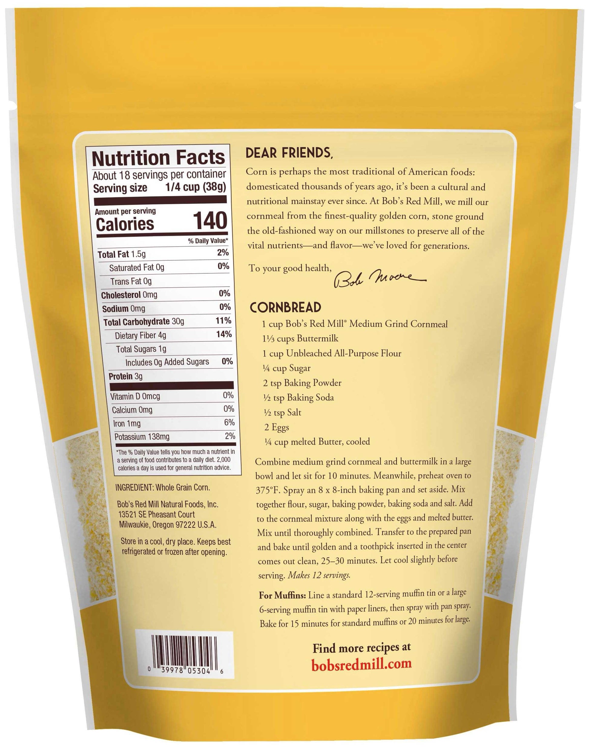 Cornmeal Medium Grind 680g Cornmeal Medium Grind 680g