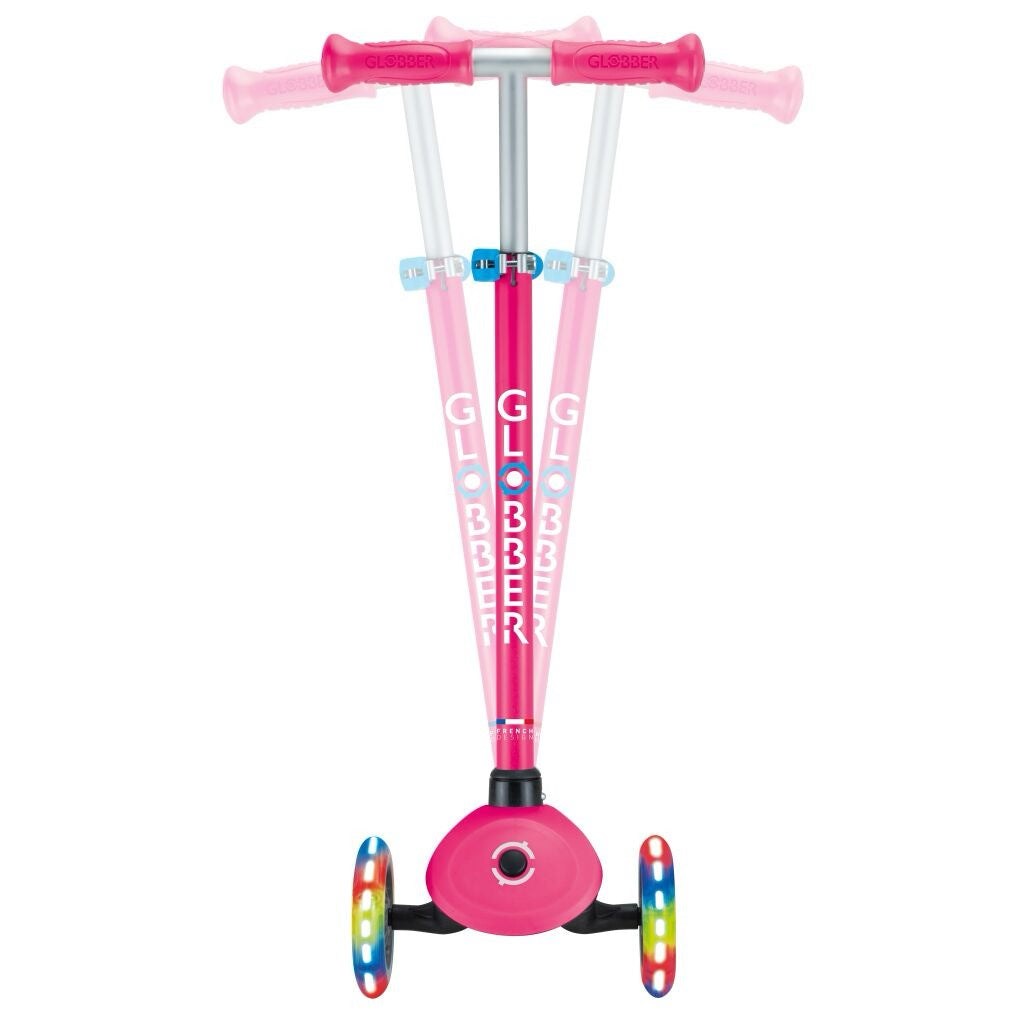 Globber - Primo Lights Scooter v2 | Fuchsia | 6Y+