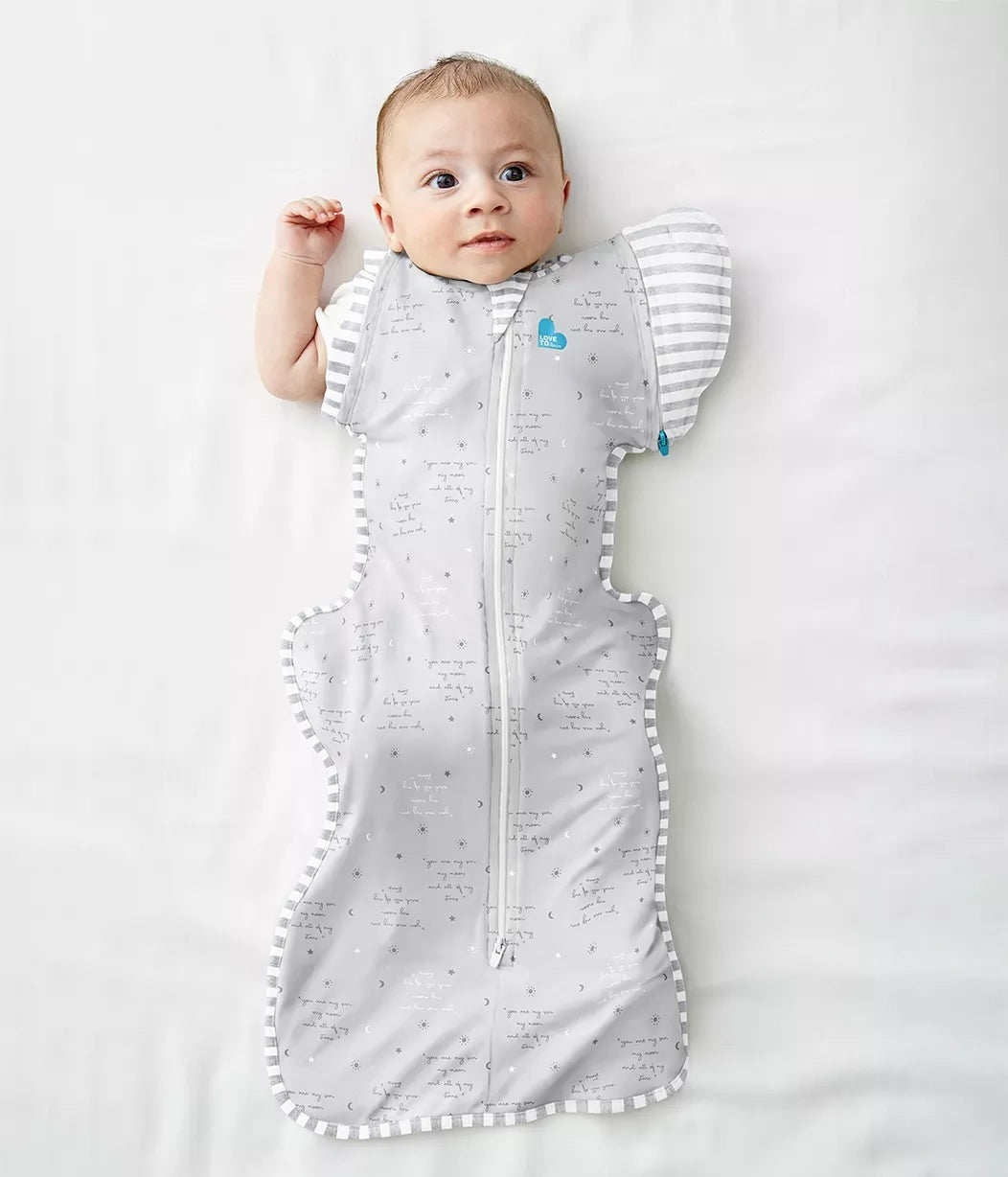 Love To Dream - Swaddle Up™ Transition Bag Lite 0.2 TOG Gray You Are My - Large Love To Dream - Swaddle Up™ Transition Bag Lite 0.2 TOG Gray You Are My - Large
