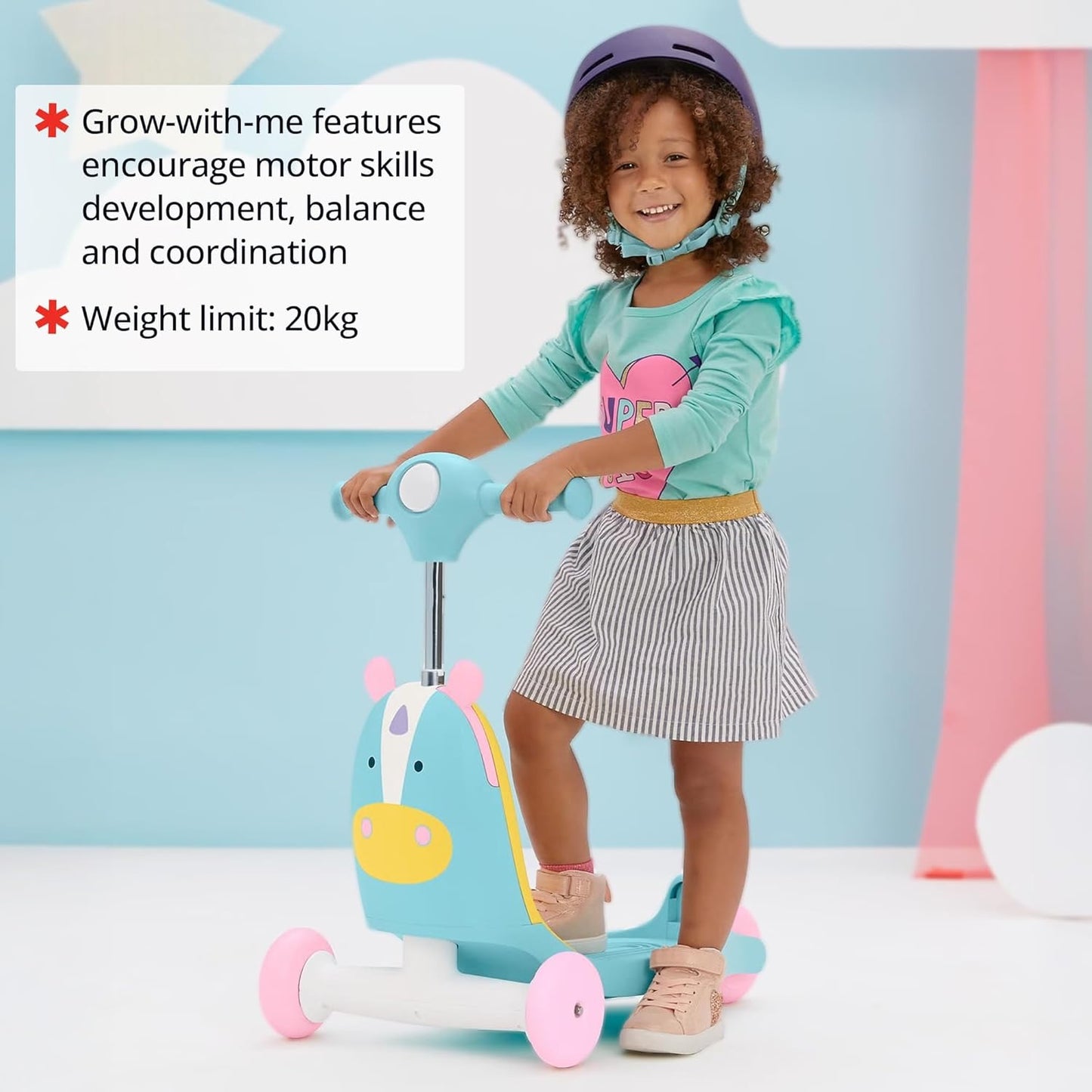 Skip Hop - لعبة ركوب 3 في 1 من مجموعة Zoo - قنفذ