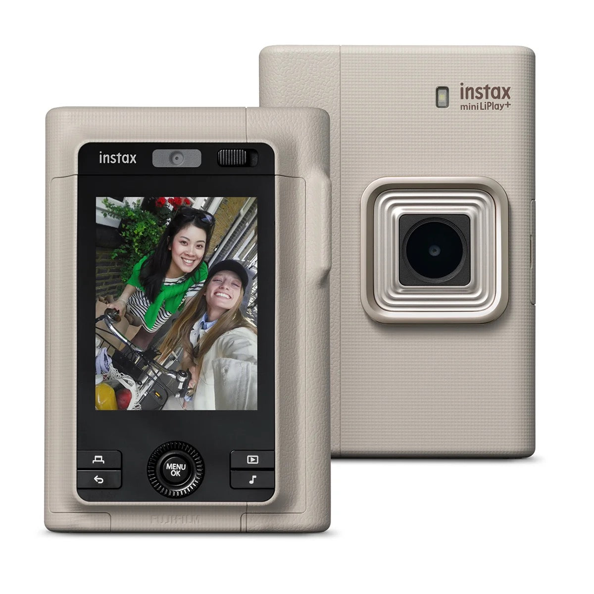 Fujifilm - Instax Mini LiPlay Plus Hybrid Instant Camera | Beige