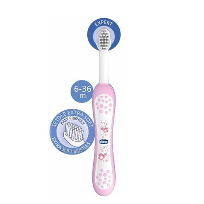 Chicco - Toothbrush | Pink | 6-36m