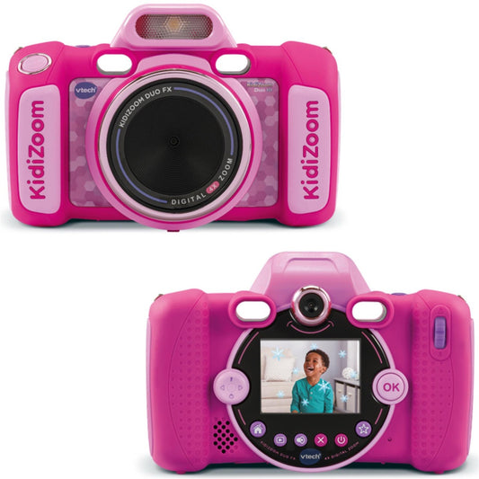 كاميرا Vtech - Kidizoom Duo FX التفاعلية للأطفال بعدستين | وردي | 3 سنوات فأكثر