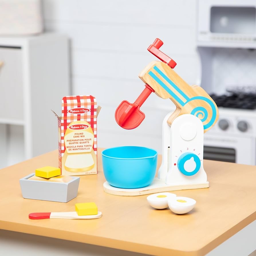 Melissa & Doug - WOODEN MAKE-A-CAKE MIXER SET Melissa & Doug - WOODEN MAKE-A-CAKE MIXER SET