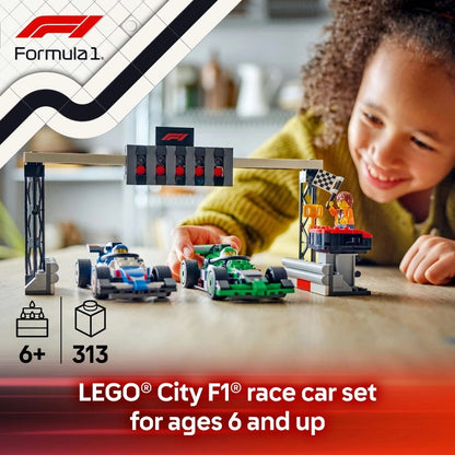 Lego - F1® Grid with VCARB & Sauber Race Cars | 313 Pcs | 6Y+
