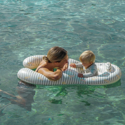 SUNNYLiFE - Float Together Baby Seat | Duck Sage Stripe