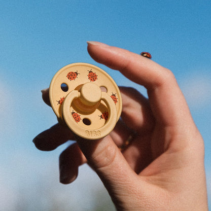 لهاية BIBS - لاتكس طبيعي | مقاس 2 | عبوة من قطعتين | مزيج خنفساء وردية