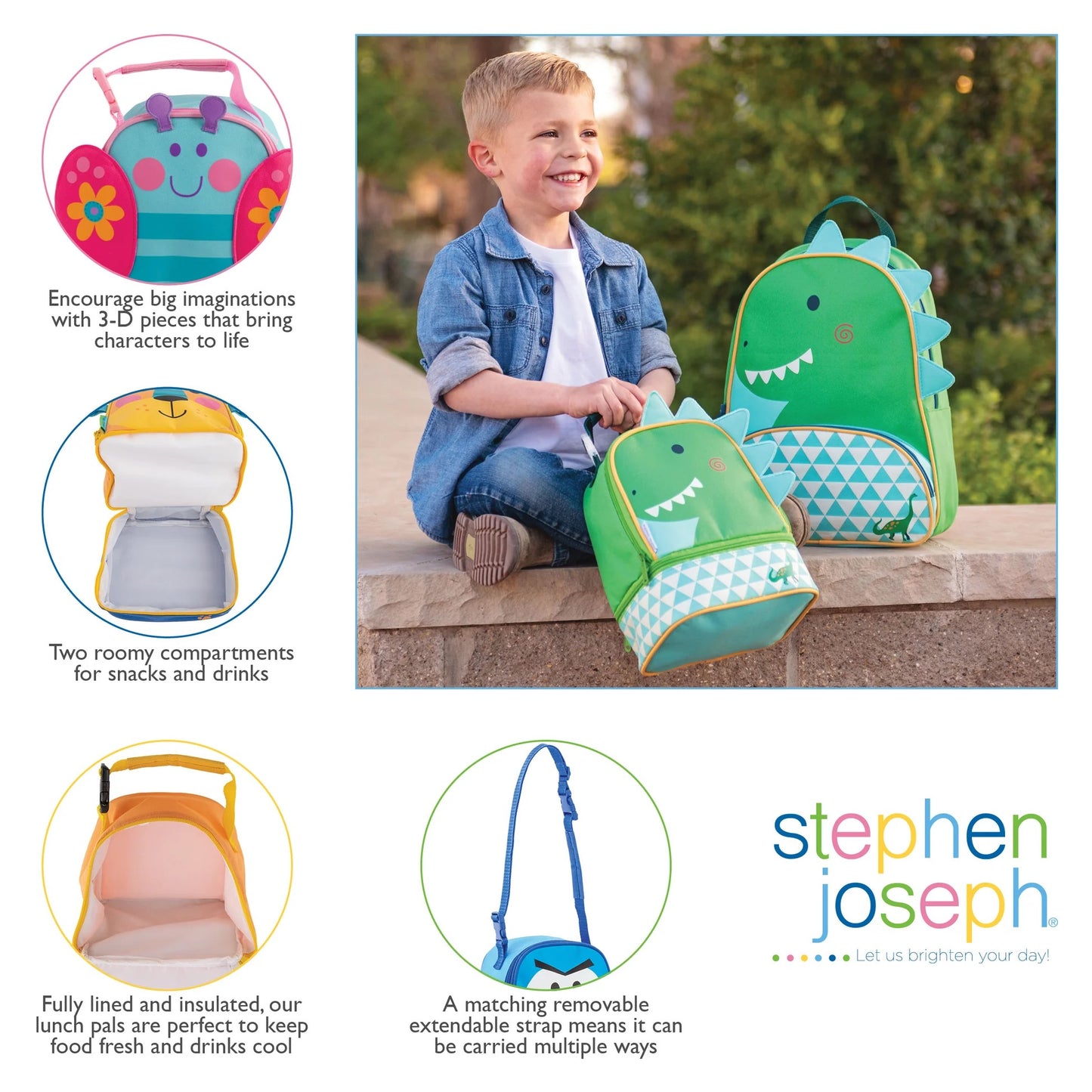 Stephen Joseph - Insulated Lunch Pals - Mushroom