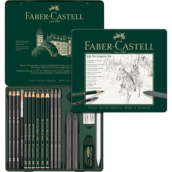 Faber-Castell - Pitt Graphite Drawing Set | Medium Tin of 19