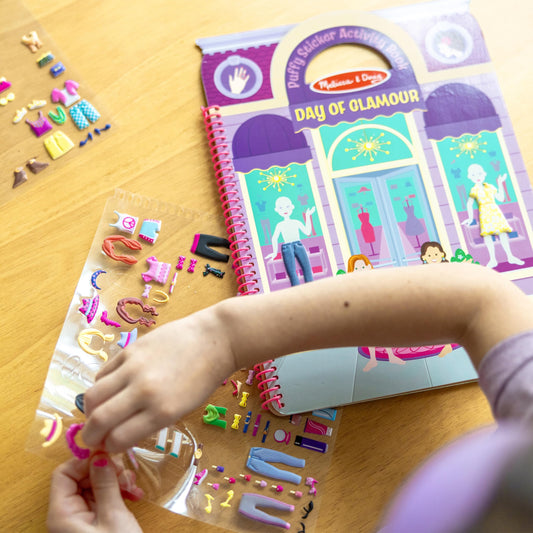Melissa & Doug Puffy Sticker Album Day of Glamour 3-6Y — BambiniJO Jordan
