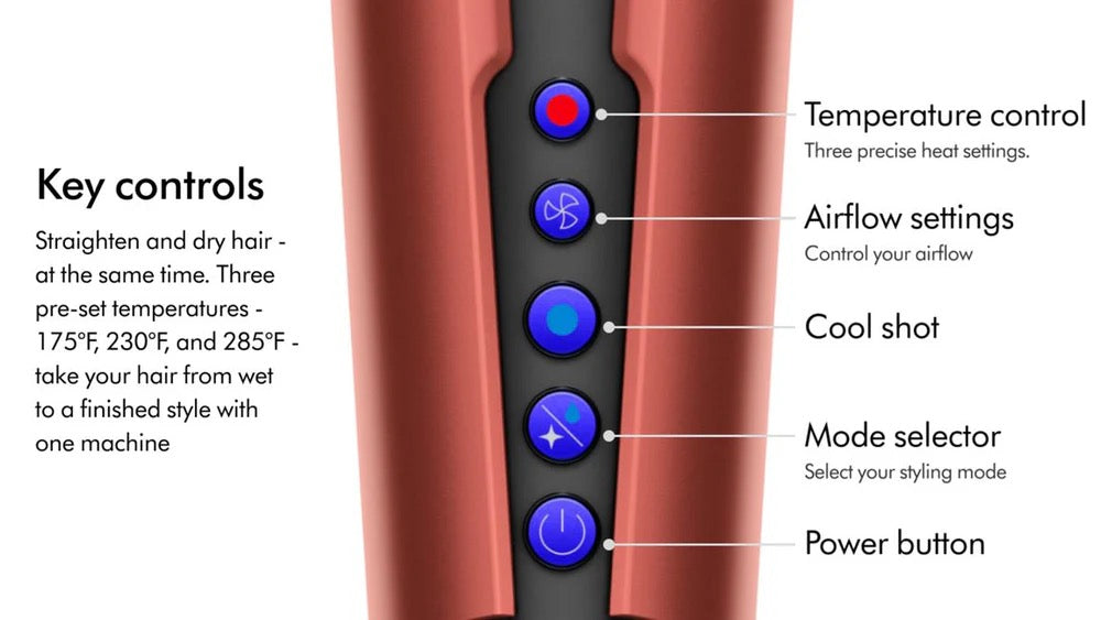 Dyson - Airstrait™ Straightener | Red Velvet/Gold Dyson - Airstrait™ Straightener | Red Velvet/Gold