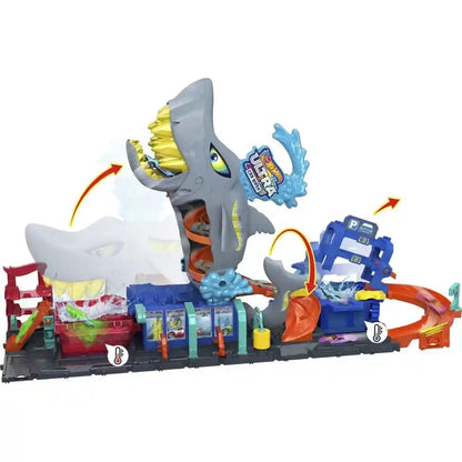 Hot Wheels - City Ultra Shark Car Wash Track Set