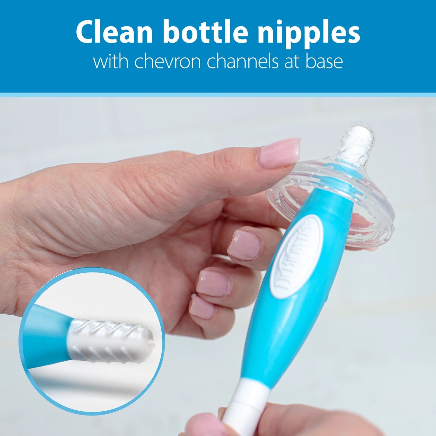 Dr. Brown’s - Silicone "Soft Touch" Bottle Brush | Blue
