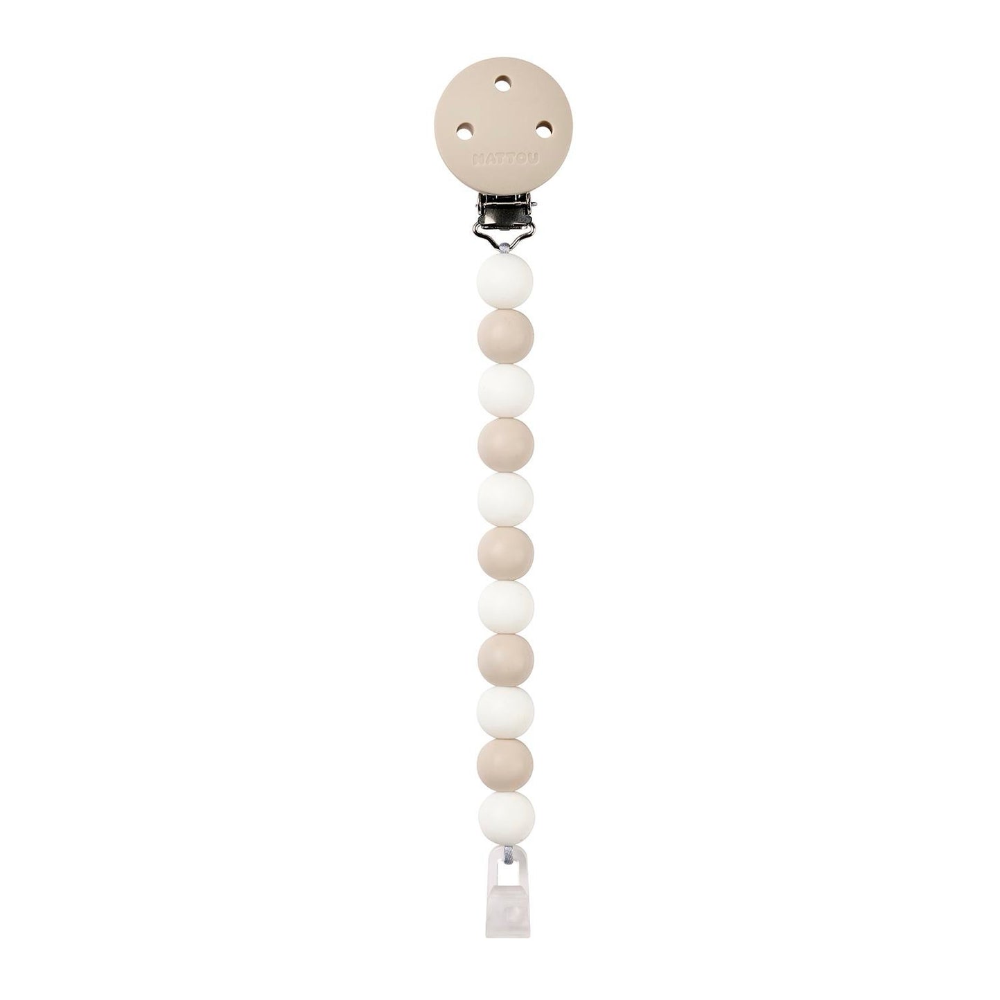 Nattou - Pacifinder Pacifier Clip | Clay White