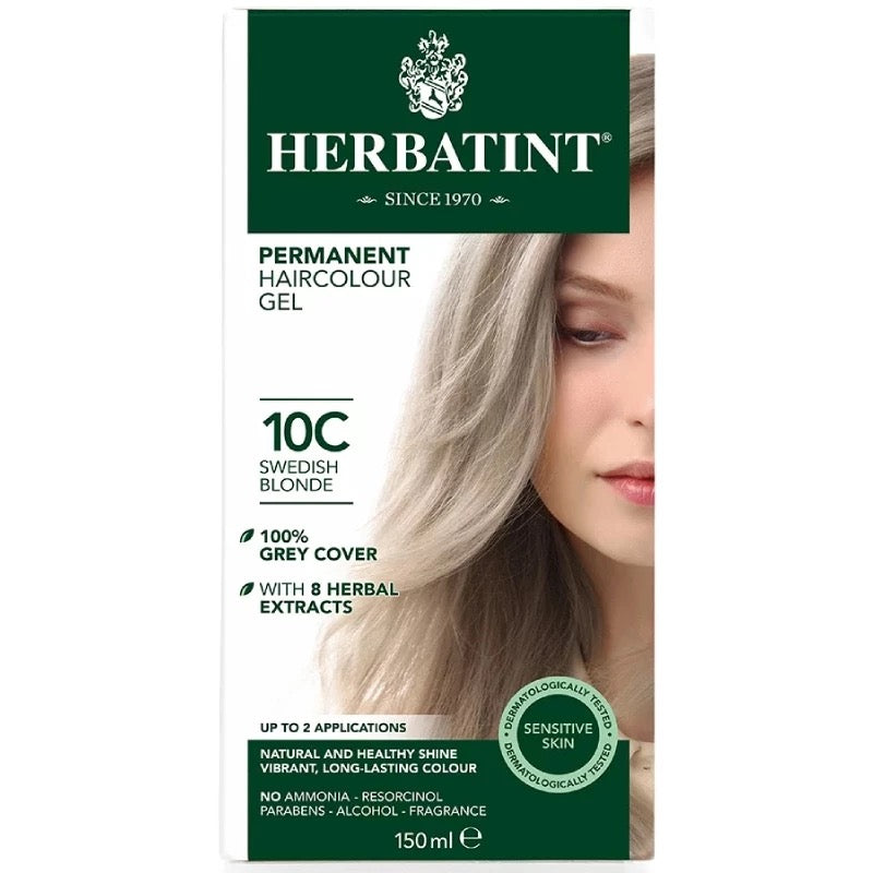 Pregnancy Safe AMONIA FREE "Hair Color" - 10C Swedish Blonde 150ml