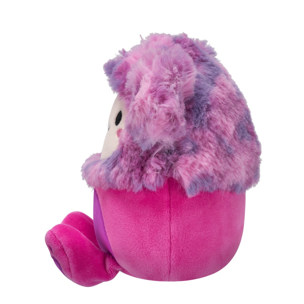 Squishmallows - Little Plush 7.5" Woxie - Magenta Bigfoot - Multicolored Hair