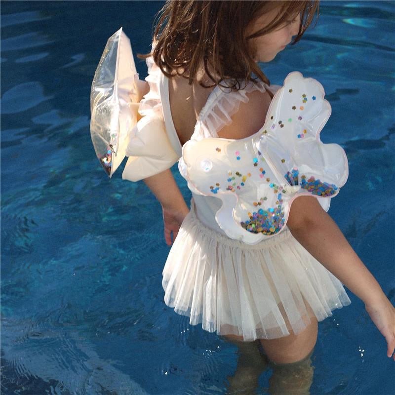 SUNNYLiFE - Kids Inflatable Arm Bands | Cotton Candy Glitter