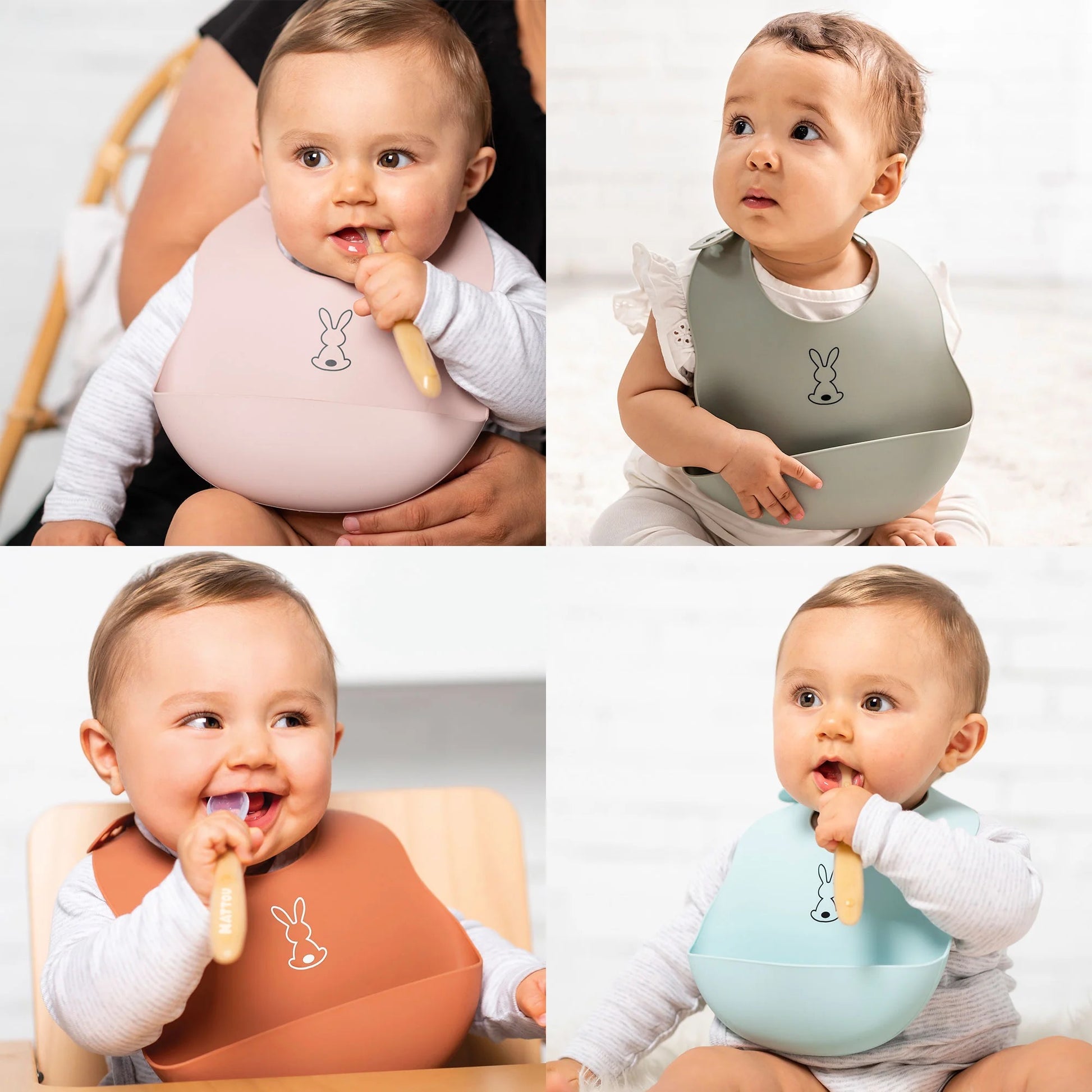 Nattou - Silicone Bib with Drip Tray | Infinity Blue Nattou - Silicone Bib with Drip Tray | Infinity Blue