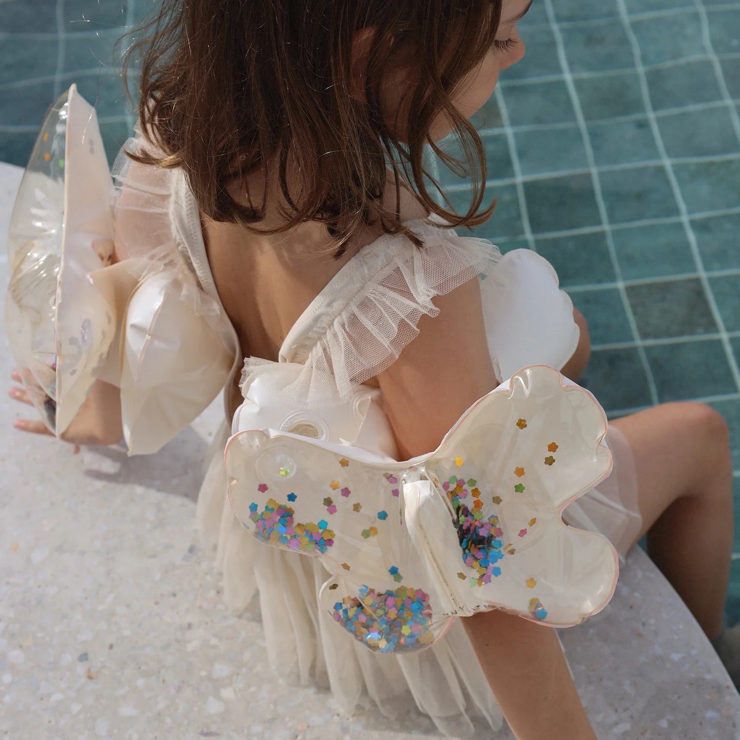 SUNNYLiFE - Kids Inflatable Arm Bands | Cotton Candy Glitter
