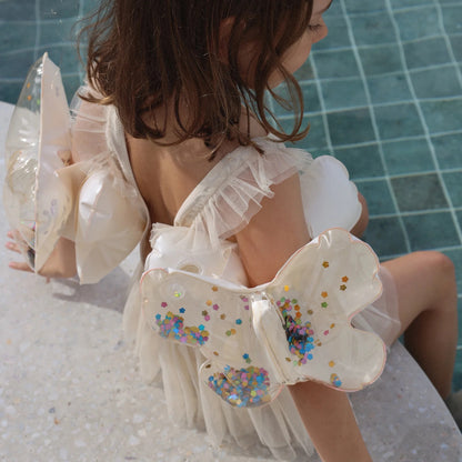 SUNNYLiFE - Kids Inflatable Arm Bands | Cotton Candy Glitter